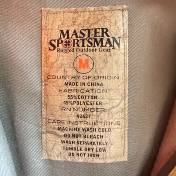 Master Sportsman Outdoor Shirt Gray Mens Button Up Size M Long Sleeve NEW! READ - Picture 6 of 10